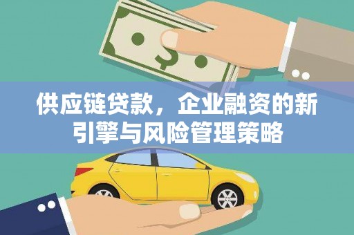 掇刀供应链贷款，企业融资的新引擎与风险管理策略