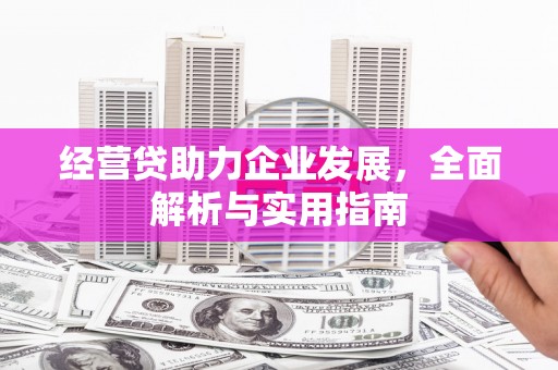 掇刀经营贷助力企业发展，全面解析与实用指南