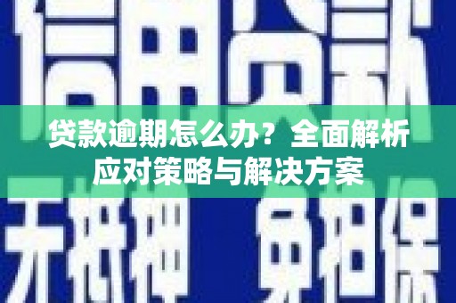 掇刀贷款逾期怎么办？全面解析应对策略与解决方案