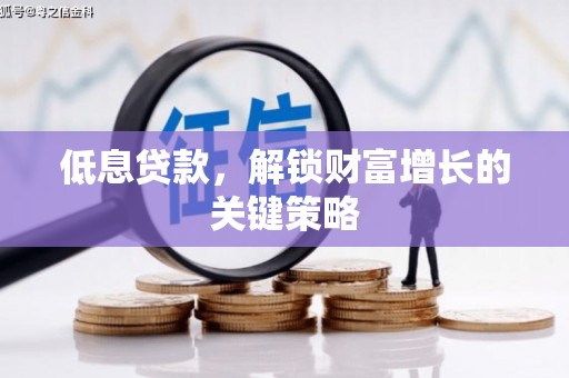 掇刀低息贷款，解锁财富增长的关键策略