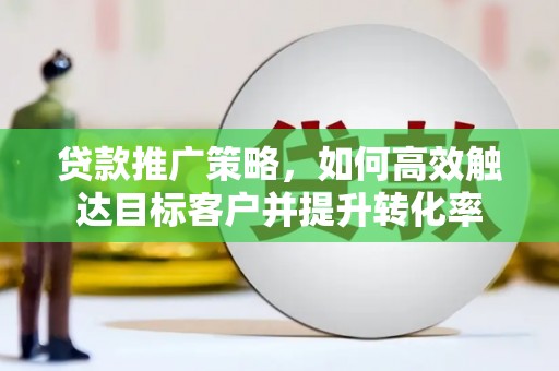 掇刀贷款推广策略，如何高效触达目标客户并提升转化率