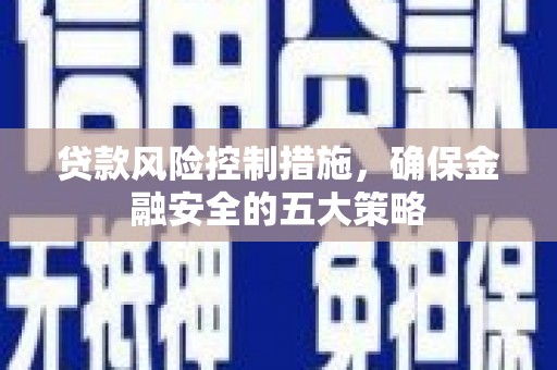 掇刀贷款风险控制措施，确保金融安全的五大策略