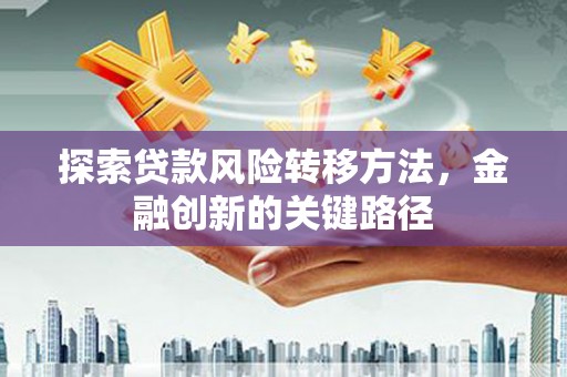 掇刀探索贷款风险转移方法，金融创新的关键路径