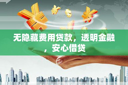 掇刀无隐藏费用贷款，透明金融，安心借贷