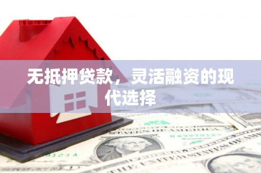 掇刀无抵押贷款，灵活融资的现代选择