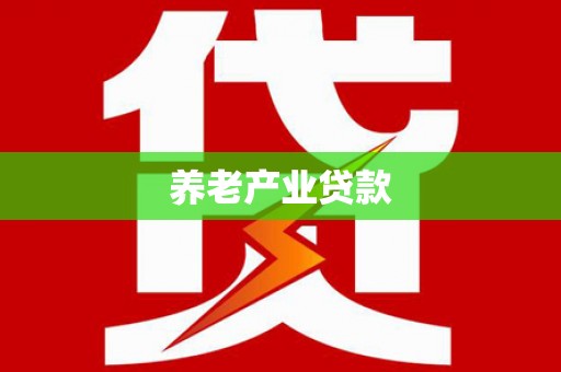 掇刀养老产业贷款